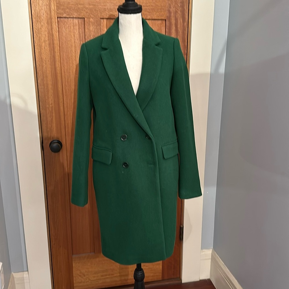 Zara wool like green coat, size xs